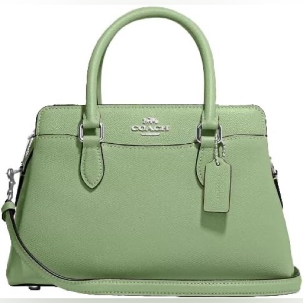 Coach Mini Darcie Carryall Bag in Pistachio Green - Picture 2 of 16
